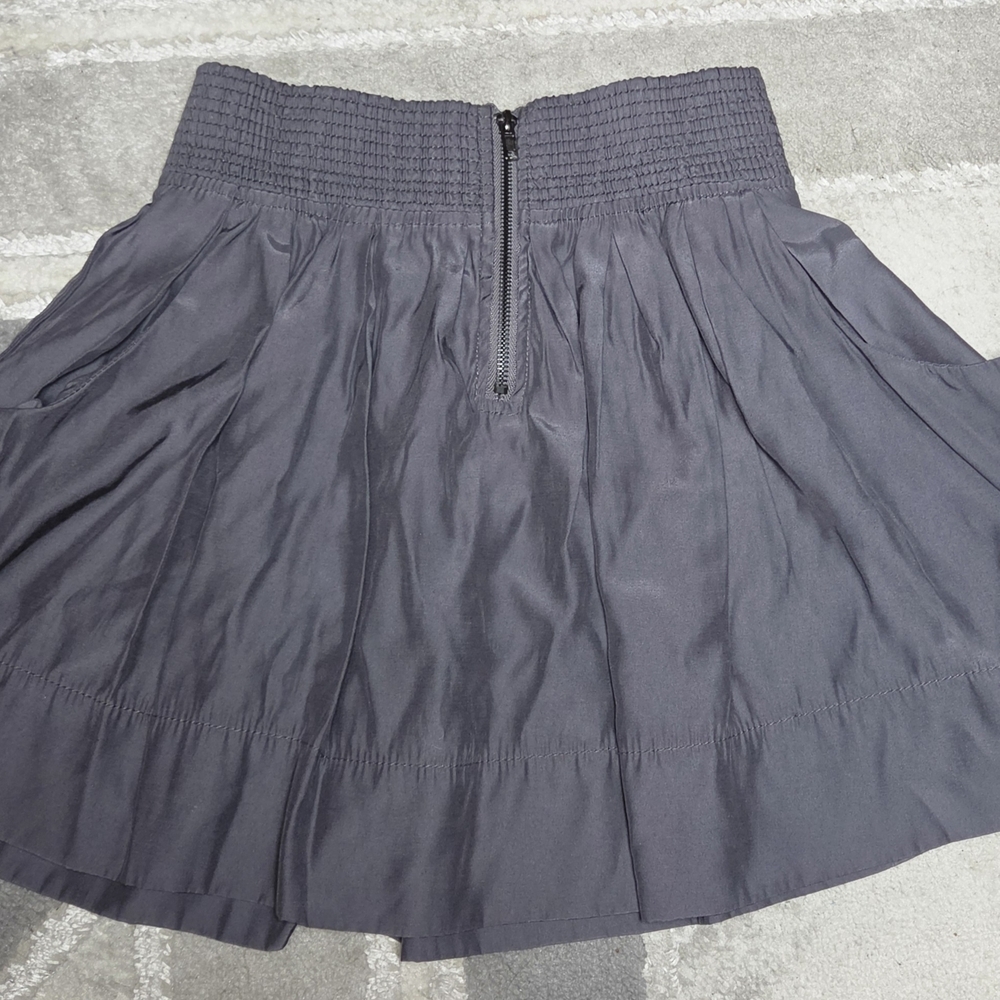 Charlotte Russe Black Smocked Waist Skater Skirt